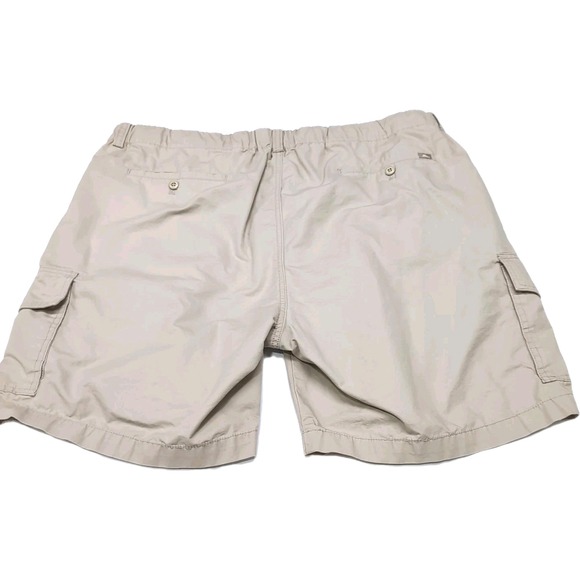 Tommy Bahama Survivor Cargo Shorts Mens Size XXL 2XL Beige‎ Cotton Elastic Waist - Picture 4 of 14